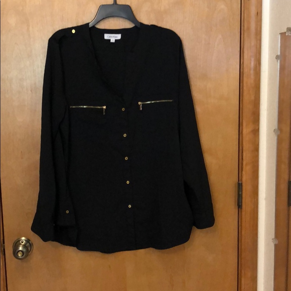 Calvin Klein Modern Essential Zipper Button-Front